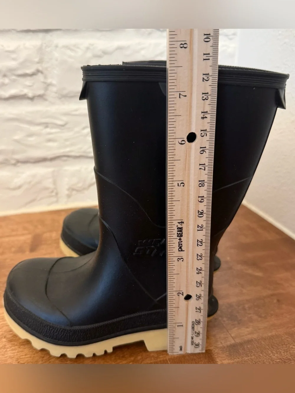 Weather Step by Tiniboy Black Toddler Size 8 Rain Boots